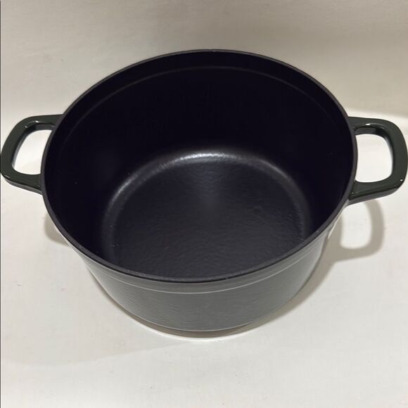 Parini 3 Qt Cast Iron Dutch Oven Green Black Enameled Nonstick Durable Cookware - Picture 12 of 15